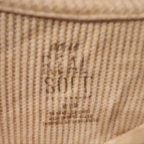 Soft White Aerie Pullover Long sleeve Waffle Shirt - Picture 4 of 4